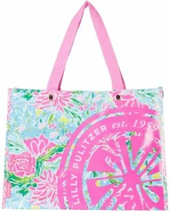 Buy ๐ Lilly Pulitzer XL Market Shopper Bag, Oversize Reusable Grocery Tote with Comfortable Shoulder Straps, Bunny Business | ๐ Handbags โ