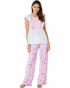 New ❤️ Lilly Pulitzer Lorena Breezy Palazzo | Pants ⌛ -Cheap Lilly Pulitzer Store 71yJqVF1xwS. AC SR736920