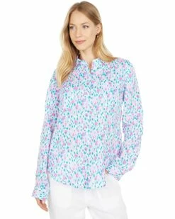 Cheapest 🧨 Lilly Pulitzer Sea View Button-Down | 👚 Shirts & Tops ⭐