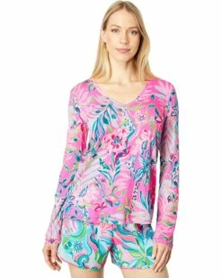 Promo 😍 Lilly Pulitzer PJ Knit Long Sleeve Top | Sleepwear 👏 -Cheap Lilly Pulitzer Store 817 Yrs5ZmL. AC SR736920