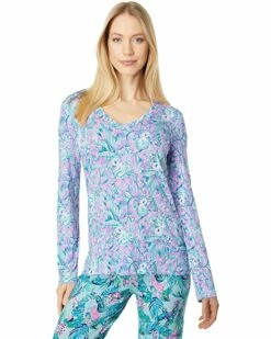 Promo 😍 Lilly Pulitzer PJ Knit Long Sleeve Top | Sleepwear 👏