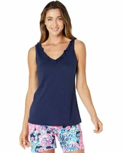 Best reviews of 🥰 Lilly Pulitzer Gigi Ruffle Top | 👕 Shirts & Tops ⌛