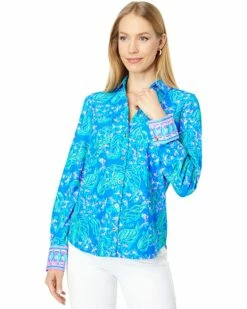Buy 🧨 Lilly Pulitzer Marlena UPF 50+ Button-Down | 👗 Dresses 😉