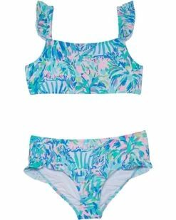 Promo 👍 Lilly Pulitzer Kids Giana UPF 50+ 👙 Bikini (Toddler/Little Kids/Big Kids) | Swimwear 👏