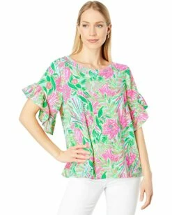 Hot Sale ⭐ Lilly Pulitzer Darlah Top | 👕 Shirts & Tops ❤️