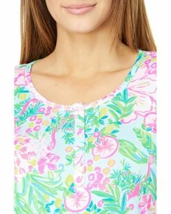 Best Sale 👍 Lilly Pulitzer PJ Knit Long Sleeve Henley Top | Sleepwear ✔️ -Cheap Lilly Pulitzer Store 81eAnpRGXEL. AC SR736920