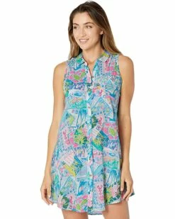 Flash Sale 🔥 Lilly Pulitzer Sleeveless Natalie Cover-Up | Swimwear 😍 -Cheap Lilly Pulitzer Store 81gNnAYKwUS. AC SR736920