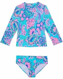 Cheap โ Lilly Pulitzer Kids Bobby Rashguard Set UPF 5 (Toddler/Little Kids/Big Kids) | Swimwear ๐งจ