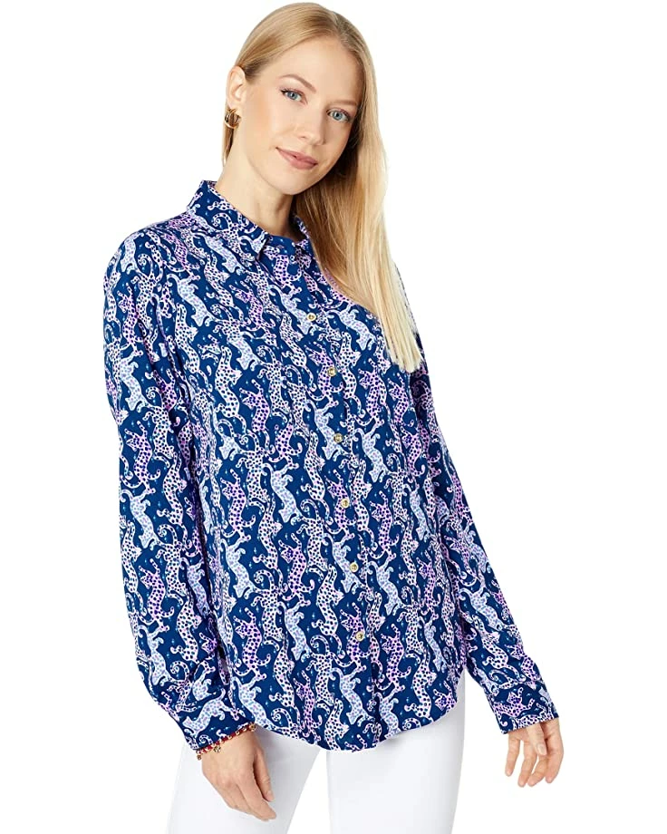Hot Sale ⭐ Lilly Pulitzer Sea View Button-Down | 👚 Shirts & Tops ✔️ 1 Hot Sale ⭐ Lilly Pulitzer Sea View Button-Down | 👚 Shirts & Tops ✔️